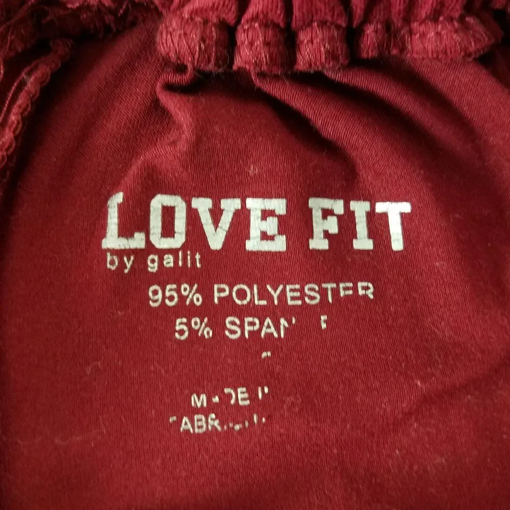 Love Fit Shorts Womens 24 Red High Rise Casual Pull On Stretch Waist by‎ Galit